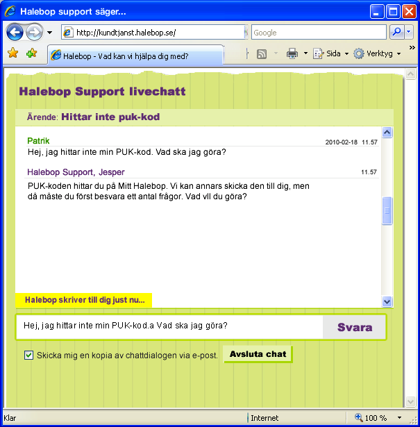 Halebop new chat 2011